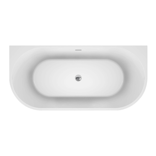 Ванна акриловая BelBagno BB710-1500-750 150х75 пристенная полукруглая - фото 2