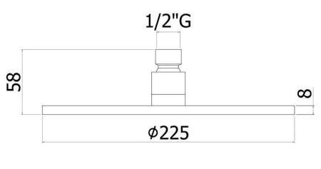 Верхний душ Paffoni Master ZSOF074NO черный