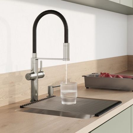 Смеситель для кухни IDDIS Ikon IKNBNFFi05 на столешницу черный