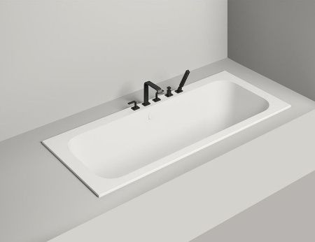 Ванна из искусственного камня Salini ORLANDA 103221M 190х80 встраиваемая прямоугольная с ножками