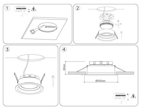 Светильник встраиваемый Ambrella Light Standard Tech (Стандард Тецх) TN52230