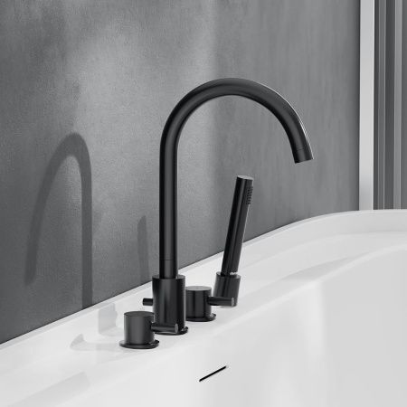 Смеситель Damixa Scandinavian Pure 360400300 на борт ванны черный