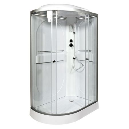 Душевая кабина AvaCan L602RLED 120х80 асимметричная с крышей ориентация правая