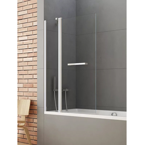 Душевая шторка на ванну New Trendy NEW SOLEO Chrome P-0027 120х140 стекло прозрачное профиль хром глянцевый ориентация универсальная - фото 2