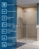 Душевая дверь BelBagno SOFT CLOSE-1 SOFT_CLOSE-1-BF-1-150-C-Cr 150х200 стекло прозрачное профиль хром