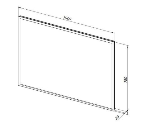 Зеркало с подсветкой Aquanet Оптима 00288967 100х80 подвесное