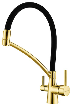 Смеситель для кухни Paulmark SIEGEN Si213111-G на раковину золото