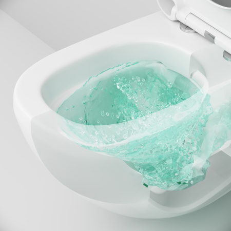 Чаша унитаза подвесная Am.Pm Sensation C301700WH цвет белый глянцевый без сиденья безободковая каскадный смыв