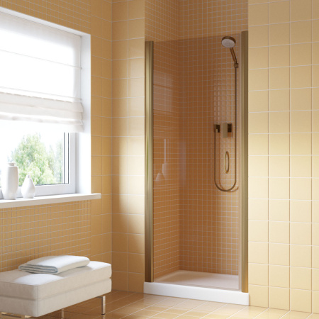 Душевая дверь Vegas-Glass EP LUX EP LUX 60 5 5 L 60х200 стекло тонированное профиль бронза