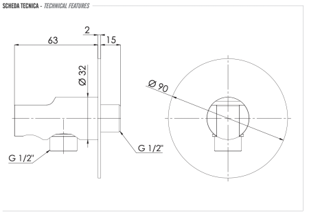 Держатель для душа Remer 337XXV сталь