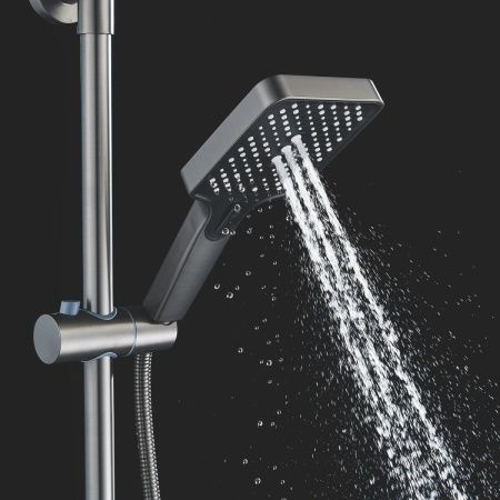 Душевая стойка Shevanik S6136T настенная цвет оружейная сталь