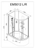 Душевая кабина AvaCan EM5012LNGM 120х90 асимметричная без крыши ориентация левая
