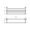 Полка в ванную комнату Rose RG30H RG3008H