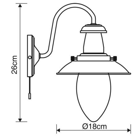 Бра Arte Lamp Fisherman Bronze (Фисхерман Бронзе) A5518AP-1AB