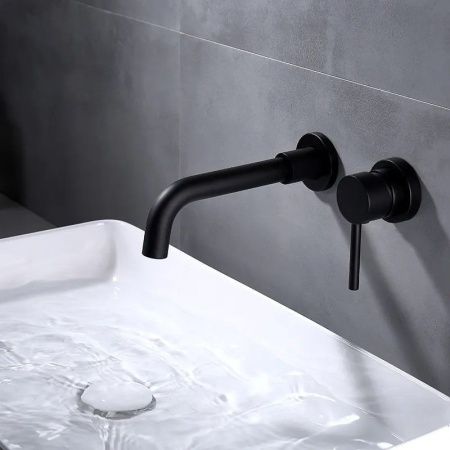 Смеситель для раковины Maretti Eleganza Black ENB32RF13 встраиваемый в стену черный