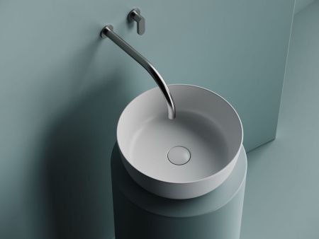 Раковина из сантехнического фарфора Ceramica Nova ELEMENT CN6073MW 40х40 накладная цвет белый без отверстий под смеситель