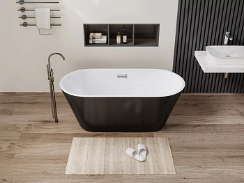 Ванна акриловая Cerutti SPA CT10879 170х75 отдельностоящая овальная с ножками