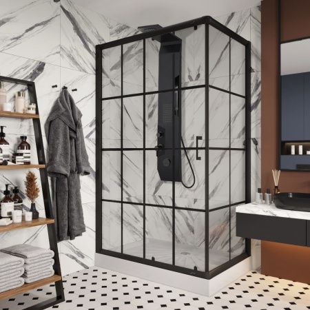 Душевая панель Cerutti SPA CT8987 настенная цвет черный