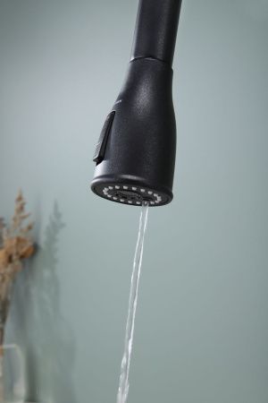 Смеситель для кухни Paulmark LANGE La214212-BLM на мойку черный