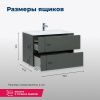Тумба под раковину Aquanet Алвита 00215120 80х40 подвесная цвет серый