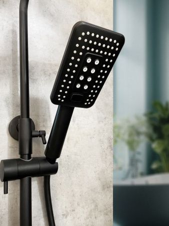 Душевая стойка AltroBagno Lamberto AltroBagnoLamberto030418MB настенная цвет черный