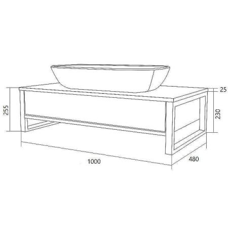 Тумба под раковину 1MarKa Grunge Loft У85844 100х50 подвесная цвет коричневый