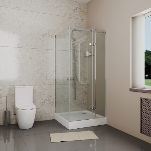 Душевой уголок Grossman Style GR-6090 90х90 стекло прозрачное профиль хром глянцевый - фото 2