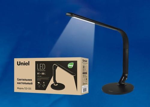 Настольная лампа Uniel TLD-553 TLD-553 Black/LED/400Lm/4500K/Dimmer/USB - фото 2