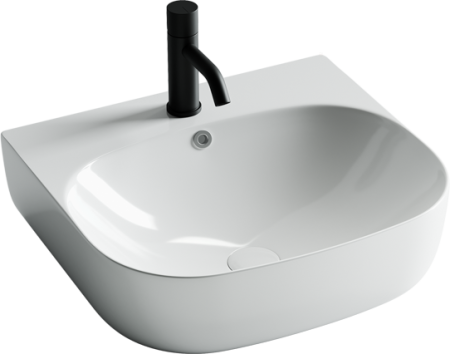 Раковина из сантехнического фарфора Ceramica Nova ELEMENT CN5011 50х40 накладная цвет белый 1 отверстие под смеситель