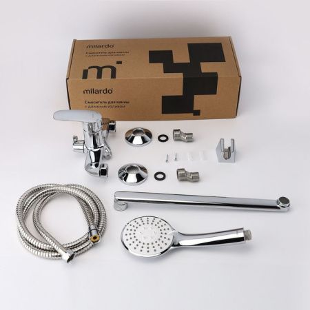 Смеситель для ванны Milardo Rora RORSB00M10 настенный хром