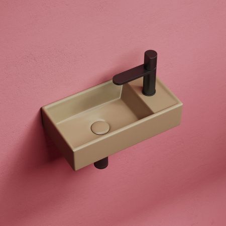 Раковина из сантехнического фарфора Ceramica Nova ELEMENT CN6051LMC 40х20 подвесная цвет коричневый 1 отверстие под смеситель