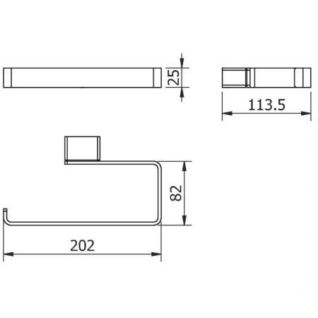 Полотенцедержатель Langberger BLACK EDITION 11338A-BP