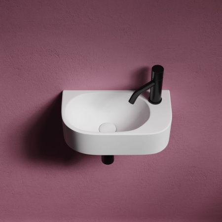 Раковина из сантехнического фарфора Ceramica Nova ELEMENT CN6066L 40х20 подвесная цвет белый 1 отверстие под смеситель