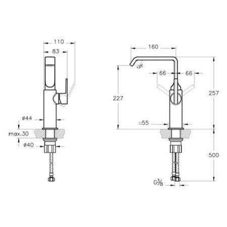 Смеситель Vitra Suit A4276539 на раковину черный