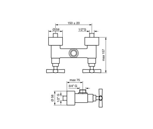 Смеситель Emmevi Spirit New 31002C/CR настенный хром - фото 2