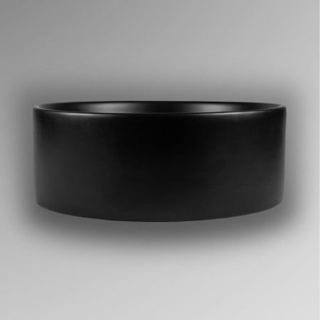 Раковина из сантехнического фарфора Bond Circle S53-398 40х40 накладная цвет черный без отверстий под смеситель