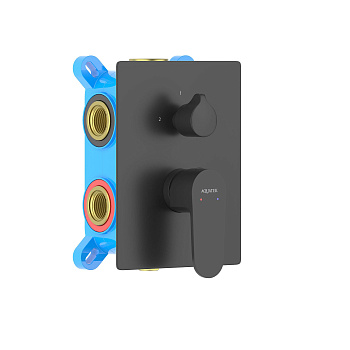 Смеситель для ванны Aquatek ОБЕРОН AQ1247MB встраиваемый в стену черный матовый без термостата