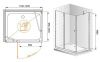Душевой уголок Cezares ELENA ELENA-W-AH-1-120/100-C-Cr 120х100 стекло прозрачное профиль хром без поддона