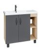 Тумба под раковину Grossman Флай 108002 80х40 напольная цвет серый/коричневый