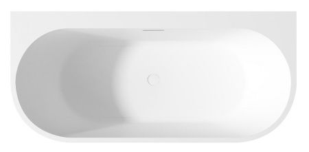 Ванна акриловая Abber AB9310 170х80 пристенная овальная с каркасом