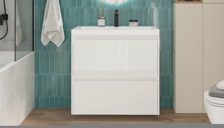 Тумба под раковину Velvex KLAUFS tpKLA.80.2Y-616.216 80х40 подвесная цвет белый