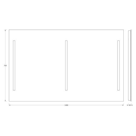 Зеркало Evoform Lumline BY 2021 120х80 подвесное