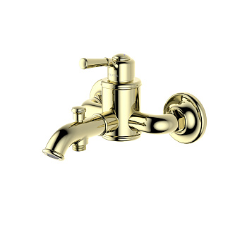 Смеситель для ванны Aquatek КЛАССИК AQ1540PG настенный золото без термостата
