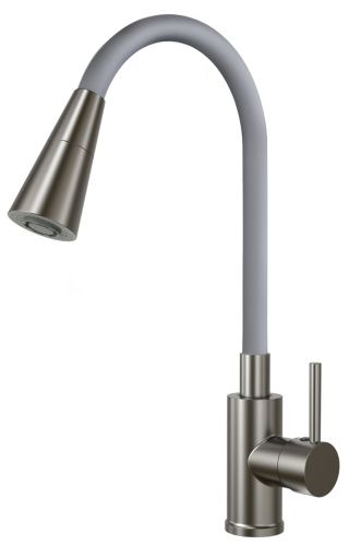 Смеситель для кухни Esko K47GMG на мойку вороненая сталь - фото 2