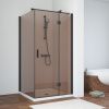 Душевой уголок Vegas-Glass AFP-Fis TUR+NOVO AFP-Fis NOVO 90*100 02М 05 R 100х90 стекло тонированное профиль черный без поддона