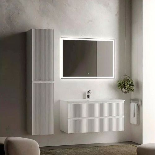 Тумба под раковину Sancos SNOB R SNR100W 100х40 подвесная цвет белый - фото 5