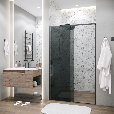 Душевая дверь Grossman Galaxy 100.K33.01.100.21.10 100х195 стекло тонированное профиль черный матовый