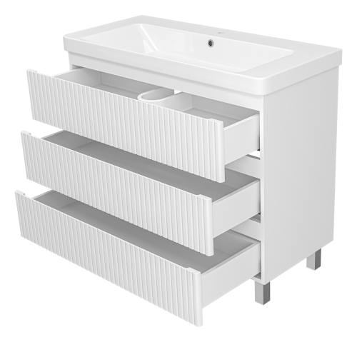 Тумба под раковину Brevita Victory VIC-07105-0103Я 101х45х73 напольная - фото 4