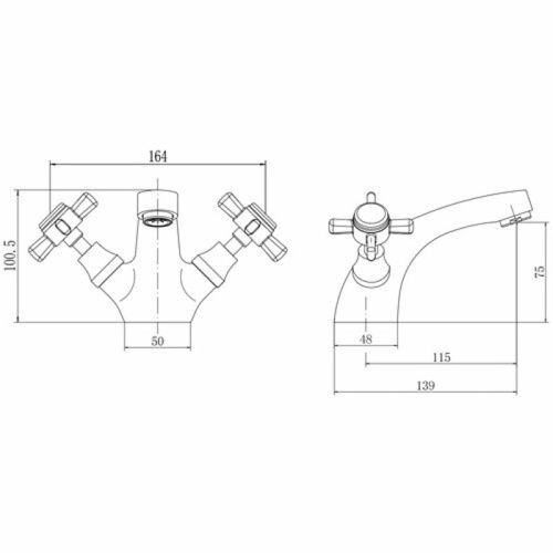 Смеситель Fashun A1024 на раковину хром - фото 3