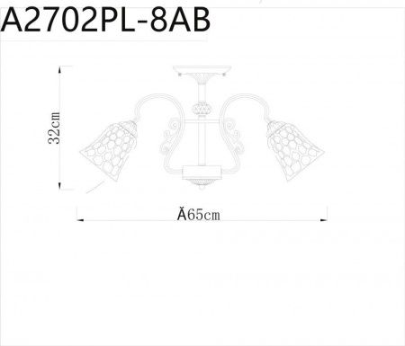 Люстра на штанге Arte Lamp Nicole (Ницоле) A2702PL-8AB